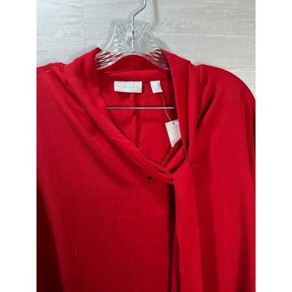 New‎ York & Company Bell-Sleeve Blouse Large NWT - Picture 3 of 5